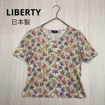 LIBERTY 리버티 꽃무늬 반팔 티셔츠 일본제 S