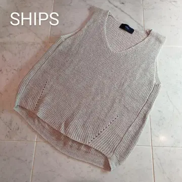 SHIPS V넥 슬리브리스 니트 베스트
