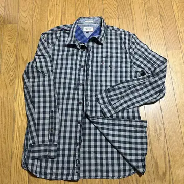 HILFIGER DENIM 체크 무늬 긴팔 셔츠 L