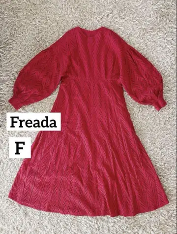 Freada 레드 맥시 원피스
