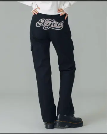 Xgirl / LOW RISE HIP LOGO PANTS