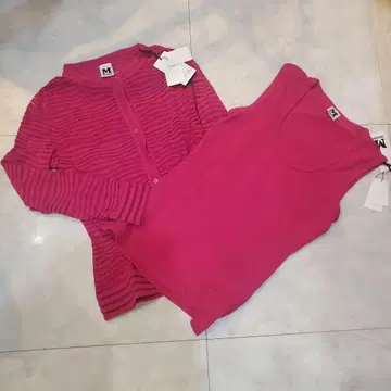 MISSONI 가디건과 탱크탑 세트 42 핑크
