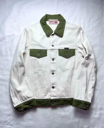90's JAG BEACH 데님 자켓 자수 워크