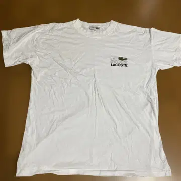 Lacoste CHEMISE 티셔츠 사이즈 5 화이트 와니 로고