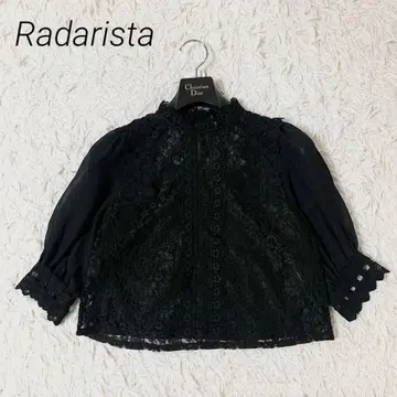 Radarista 전체 레이스 및 시어 이종 소재 티셔츠 티셔츠 새상품