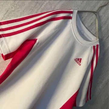 Adidas 아디다스 반팔 티셔츠 피치 티 치비 티 화이트 레드