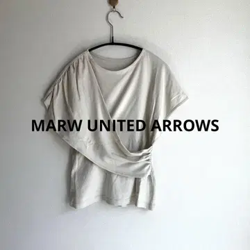 MARW UNITED ARROWS 랩 스타일 티셔츠 베이지