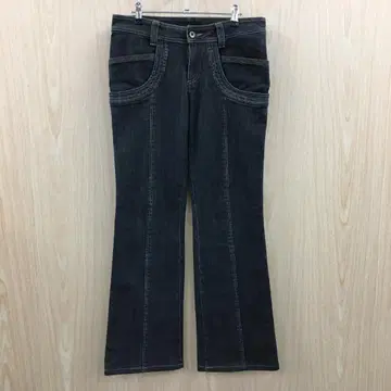 언타이틀 부츠 컷 블랙 데님 F0624B11