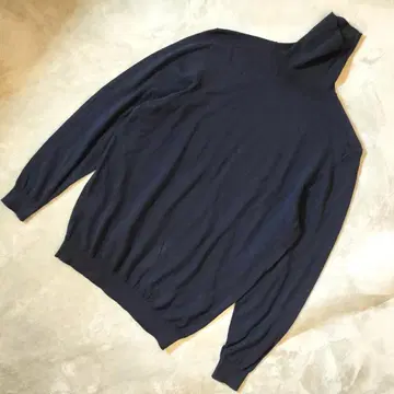 ZARA 남성용 리브 터틀넥 상의 긴팔 네이비 사이즈 EUR M