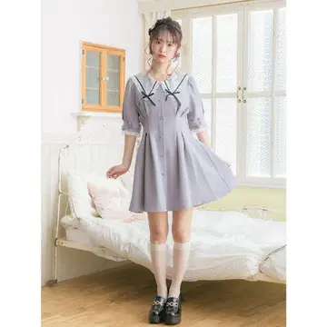 ROJITA 레이스 카라 W 리본 원피스