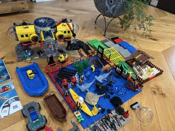 LEGO City 잠수함 세트 여러가지 레고 블록 상어