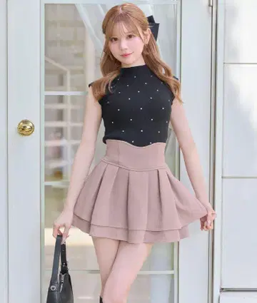 명품 레그 라인을 연출하는 스커트 더스티 핑크 M 사이즈 미셸 마카롱