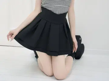 미셸 마카롱 블랙 XS 슬림 레그 스커트