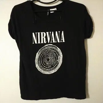새상품급 NIRVANA 닐바나 서클 티셔츠 블랙 M