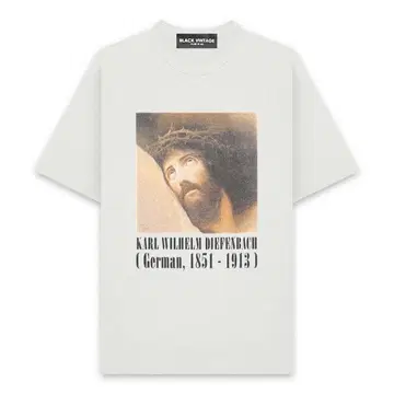 새상품급 완판템 BLACK VINTAGE 아트 프린트 티셔츠