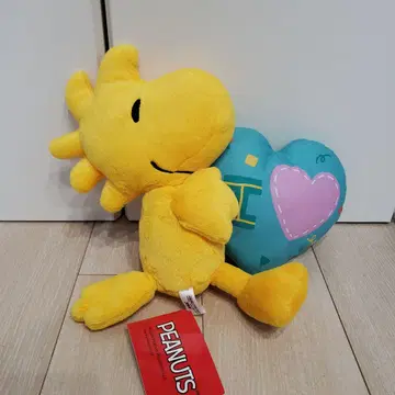 미사용 새상품 우드스탁 스누피 봉제 인형 하트 포함
