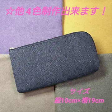 L자 지퍼 장지갑, 핸드메이드, 캔버스 빈티지 컬러 블랙