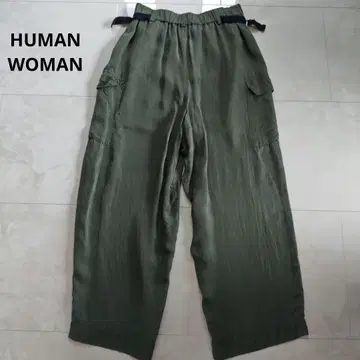 HUMAN WOMAN 휴먼 우먼 새틴 카고 팬츠