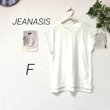 9020-1 JEANASIS 지나시스 소매 레이스 티셔츠 무지 F