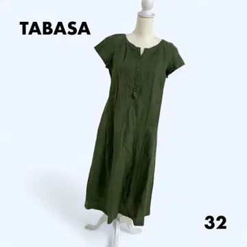 TABASA 타바사 린넨 100% 원피스 32 타카시마야 백 벨트