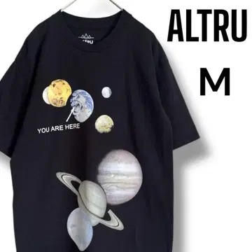 우주 티셔츠 아트 그래픽 ALTRU 구제 의류 90년대 빈티지 블랙