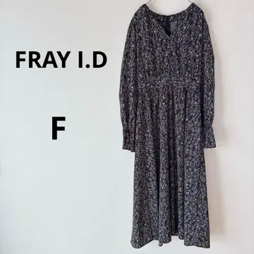 프레이 아이디 꽃무늬 롱 원피스 V넥 미니 꽃무늬 페미닌 F