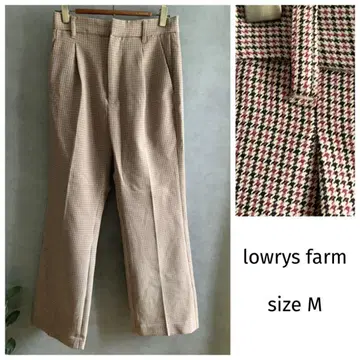 lowrys farm 글렌체크 센터 프레스 팬츠