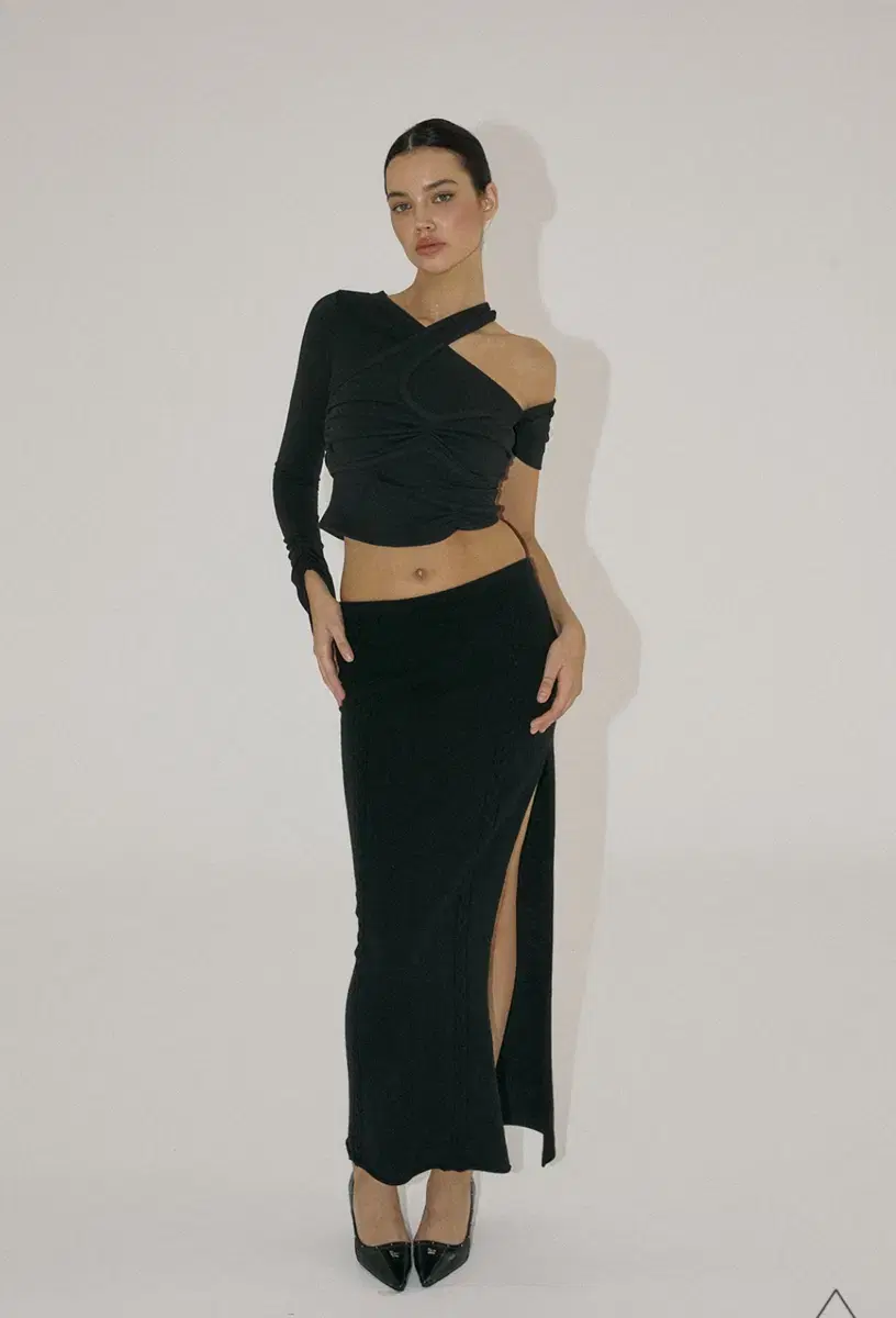 Threetimes Layered Shirring Tee