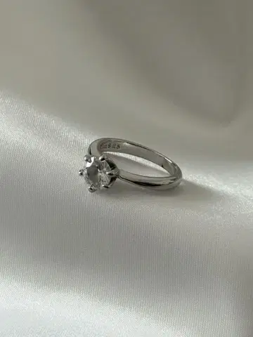 agete 실버 925 싱글 볼 반지 5호