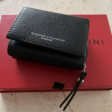 GIANNI CHIARINI 블랙 3단 폴더형 지갑