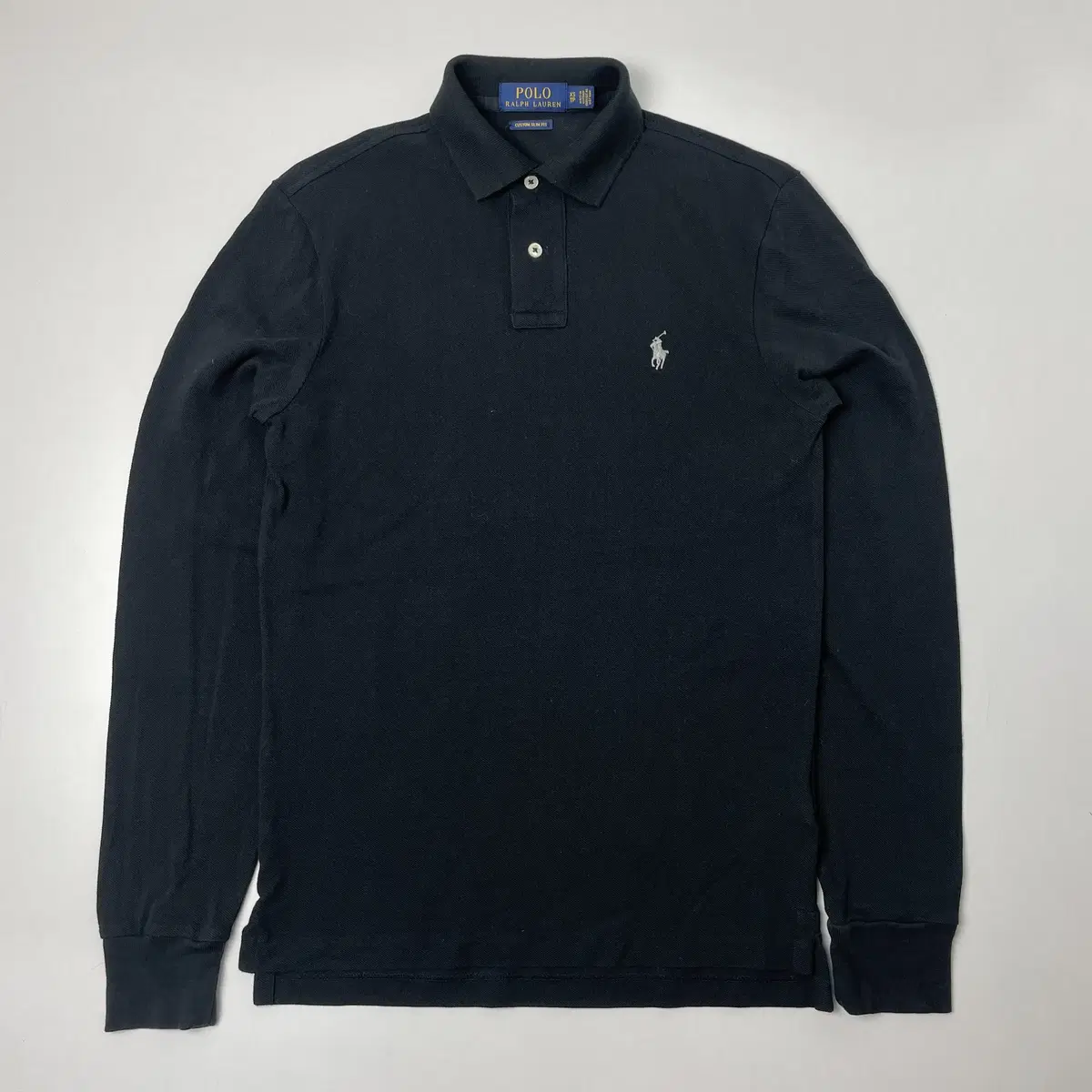 [Shipping Included] Polo Ralph Lauren Women's Pique Tee Long Sleeve Black XS