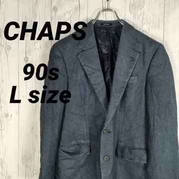 CHAPS 테일러드 자켓 하운드투스 실크100% 고급 소재 L 레어