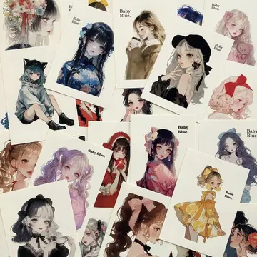 인물 스티커 BabyBlue 님 스티커 랜덤 30매