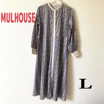 MULHOUSE 빈티지 페이즐리 롱 긴팔 원피스 L