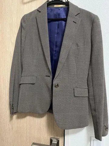 체크 무늬 비즈니스 정장 상하의 세트