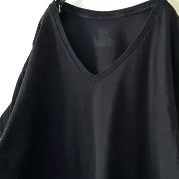 헤인즈 Hanes V넥 플레인 무지 티셔츠 XL 블랙 검정 구제 의류