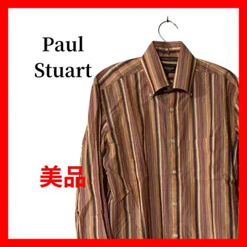 Paul Stuart 멀티 스트라이프 셔츠 L 개성적인 디자인 B1840