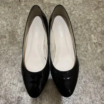 에나멜 펌프스 23.5cm 블랙