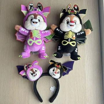 칩과 데일 봉제 인형 세트 & 머리띠 홍콩 디즈니
