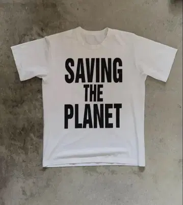 SAVE THE PLANET 메시지 티셔츠 opium y2k 구제 의류
