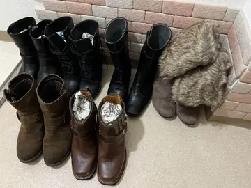블랙 가죽 밀리터리 부츠