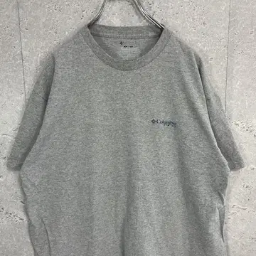 컬럼비아 PFG 백 프린트 미국 피쉬 프린트 그레이 티셔츠 L