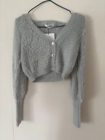 &Lottie 아이스 블루 크롭 가디건 F 사이즈
