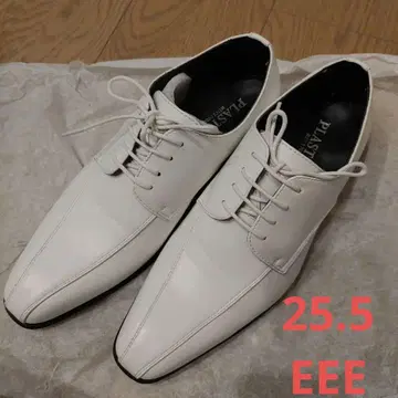 PLASTRON 화이트 25.5cm EEE 브라이덜 신발 신랑