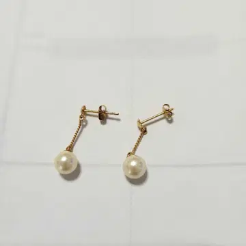 펄 귀걸이 금 K