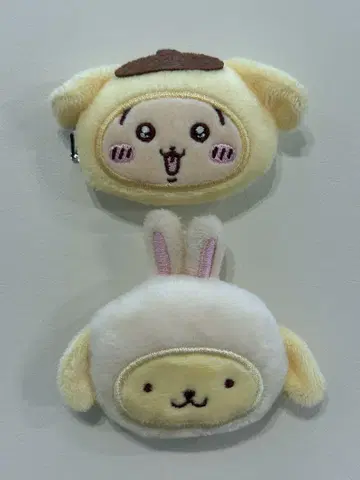 산리오 치이카와 헤어 클립 토끼 폼폼푸딩