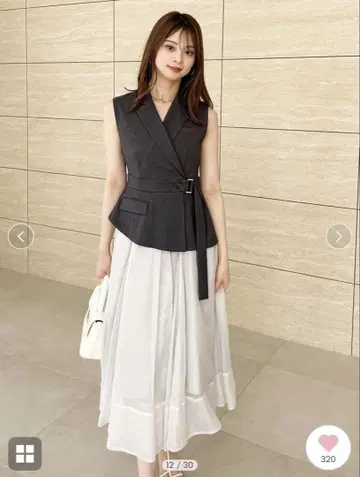 SNIDEL 스나이델 스위칭 원피스 GRY 0 사이즈