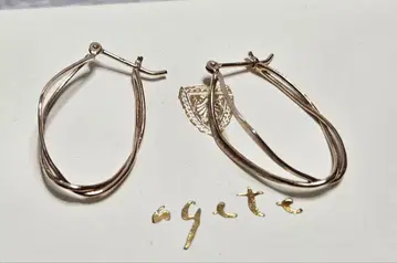 agete K10 후프 귀걸이