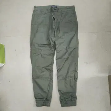 STYLEKEY 34인치 올리브 그린 조거 팬츠 일본제 면 100