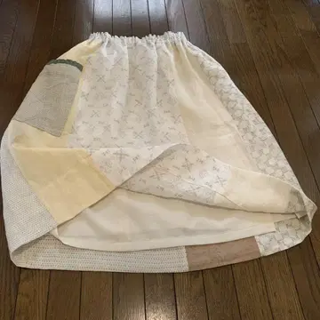 린넨 스커트 페티코트 포함 리메이크 빈티지 원단 린넨